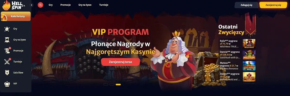 strona główna casino Hell Spin